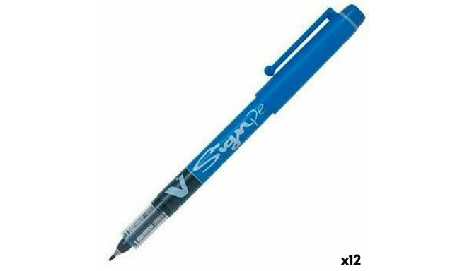 Ручка с жидкими чернилами Pilot V Sign Pen Синий 0,6 mm (12 штук)