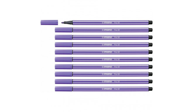 Felt-tip pens Stabilo Pen 68 Violet (10 Pieces)