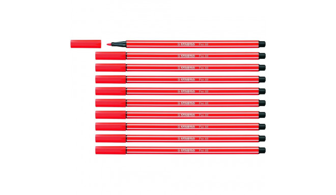 Felt-tip pens Stabilo Pen 68 Red (10 Pieces)