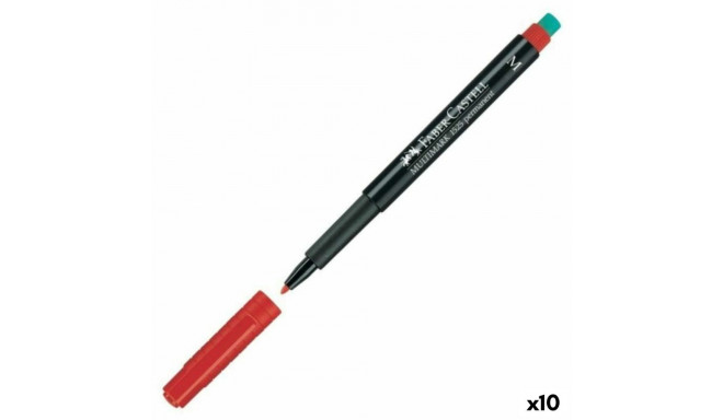 Püsimarker Faber-Castell Multimark 1525 M Punane (10 Ühikut)