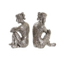 Decorative Figure DKD Home Decor 17 x 15 x 26 cm Lady Silver (3 Units)