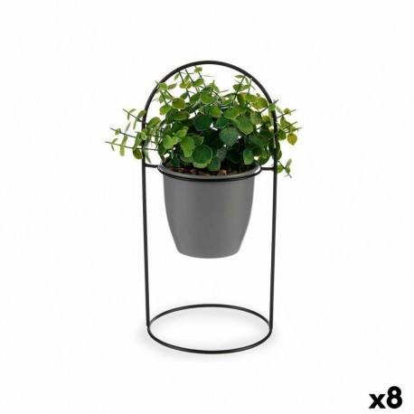 Dekoratiivne Taim Ibergarden QY-H093 Metall Plastmass Lehed Ümmargune 21 x 30 x 21 cm (8 Ühikut)