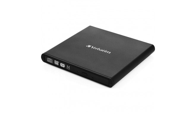 Verbatim External Slimline CD/DVD Writer USB2.0 Black 53504