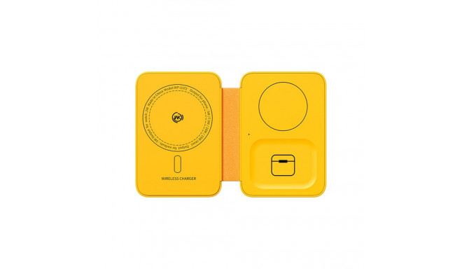 WEKOME WP-U172 - Ładowarka bezprzewodowa 3w1 z MagSafe do iPhone, Apple Watch i AirPods + lusterko (