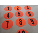 Flat field markers numbered 1-10 Yakimasport 100326