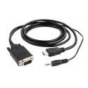 Gembird CABLE HDMI-VGA +3.5MM/1.8M A-HDMI-VGA-03-6