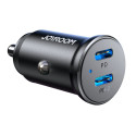 Joyroom JR-CCN06 30W 2x USB-C mini autolaadija metallist - must