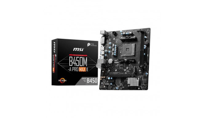MSI B450M-A PRO MAX II motherboard AMD B450 Socket AM4 micro ATX