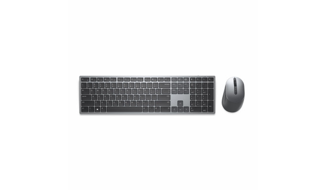 DELL KM7321W keyboard Mouse included Office RF Wireless + Bluetooth QWERTY Nordic Grey, Titanium