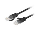 PATCHCORD CAT.6 UTP 0.25M BLACK FLUKE PASSED LANBERG