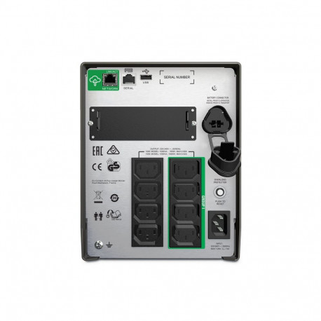 APC Smart-UPS SMT1500IC UPS AC 220/230/240V 1000Watt 1500VA RS-232 USB väljundliitmikud 8 must koos 