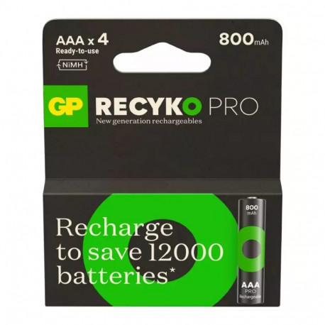 Battery - GP R03 AAA ReCyko PRO 800mAh 4 Pcs