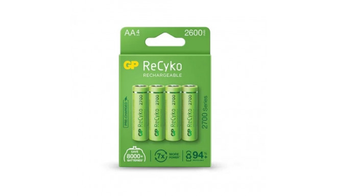 GP R6 AA Recyko 2700 2600mAh įkraunamos baterijos 4 vnt.