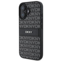 DKNY DKHCP16SPRTHSLK iPhone 16 6.1" black/black hardcase Texture Pattern Tonal Stripe