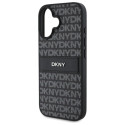 DKNY DKHCP16SPRTHSLK iPhone 16 6.1" black/black hardcase Texture Pattern Tonal Stripe