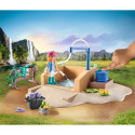 PLAYMOBIL WORLD OF HORSES Washing Station with Isabella and Lioness 71354