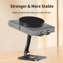 iLike STM4 Metal Tablet PC Holder Stand with Adjustable Perfect Angle & 360 Rotation Black