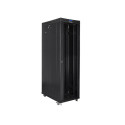 RACK CABINET 19" FREE-STANDING 42U/600X1200 (FLAT PACK) WITH GLASS DOOR LCD BLACK LANBERG