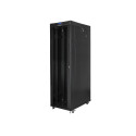 RACK CABINET 19" FREE-STANDING 42U/600X1200 (FLAT PACK) WITH GLASS DOOR LCD BLACK LANBERG