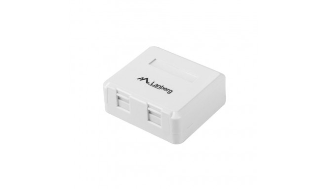 EMPTY SURFACE-MOUNT BOX FOR KEYSTONE 2-PORT LANBERG