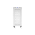 RACK CABINET 19" FREE-STANDING 27U/600X800 (FLAT PACK) WITH MESH DOOR LCD GREY LANBERG