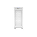 RACK CABINET 19" FREE-STANDING 27U/600X800 (FLAT PACK) WITH MESH DOOR LCD GREY LANBERG