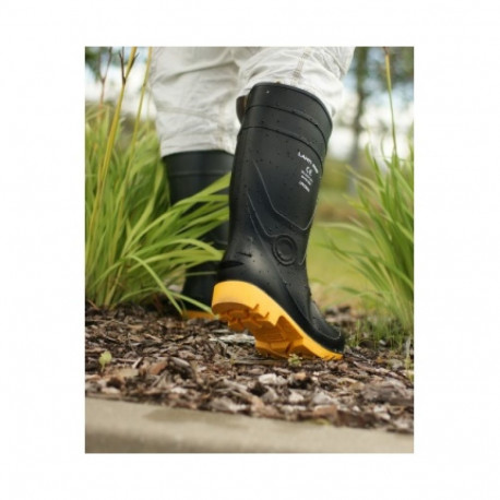 Kalosze męsk. czarno-żółte wysokie, pvc, o4 fo,"39",ce,lahti
