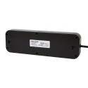 98-208# Võrgupikendusjuhe ps-530s 5-pesa 4xusb 1xusb-c 3m must 2x1mm