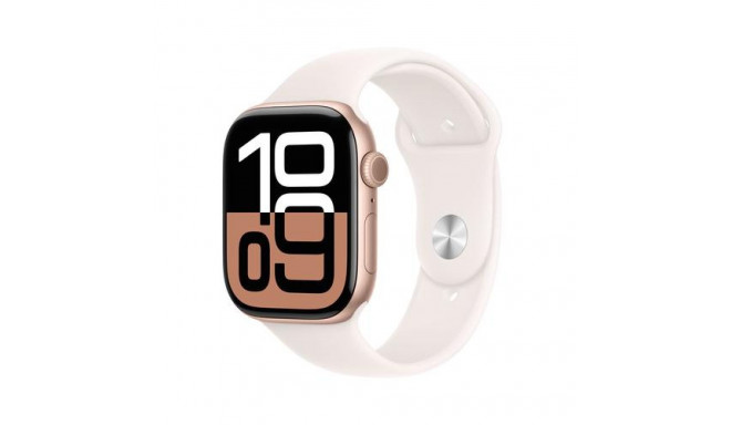 Apple Watch Series 10 GPS 46mm Rose Gold Aluminium Case with Light Blush Sport Band - M/L