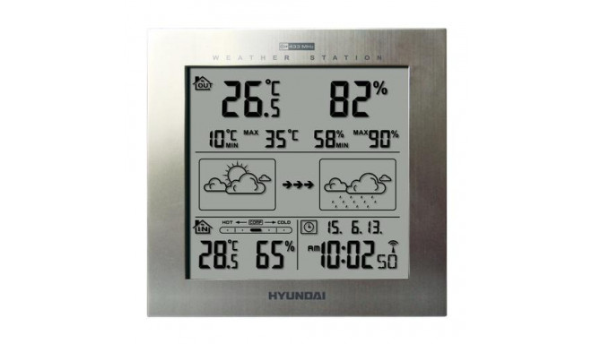 Hyundai WS 2244 M digital weather station Silver