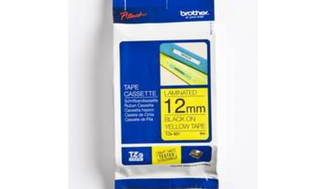 BROTHER TZE631 tape cassette 12mm8m yellow / black for P-touch 200 300 500 series