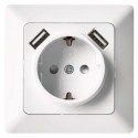 SOCKET WITH USB 2,1 A MAX.