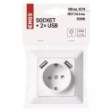 SOCKET WITH USB 2,1 A MAX.
