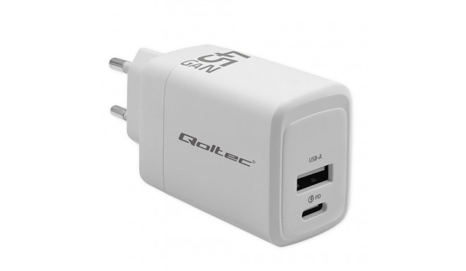 Qoltec vooluadapter USB/USB-C GaN 45W