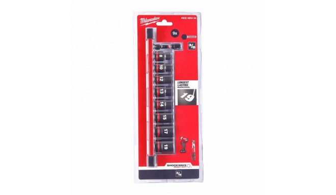MILWAUKEE IMPACT SOCKET SET 3/8" 9pcs