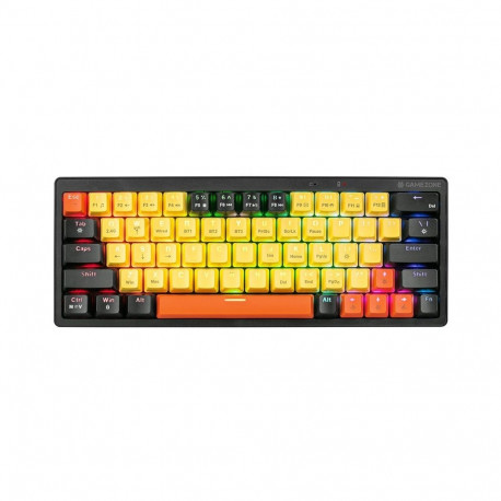 Tracer mänguklaviatuur EVO2 USB RF Bluetooth inglise QWERTY, must, oranž, kollane