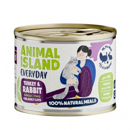Animal Island Everyday kalkuni ja küülikuga märg kassitoit - 200g