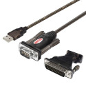 UNITEK Y-105A serial cable Black 1.5 m USB Type-A DB-9