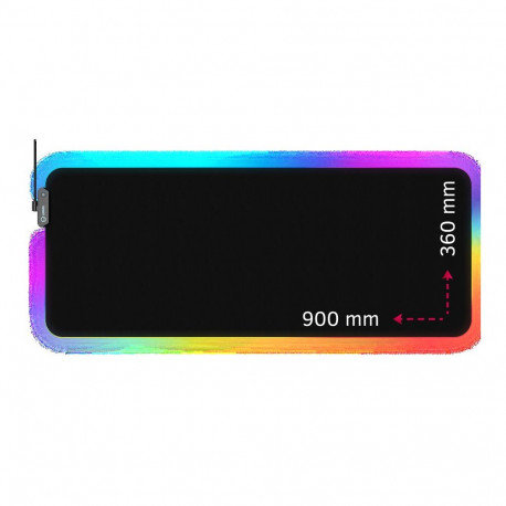 Lorgar Steller 919, Gaming mouse pad, High-speed surface, anti-slip rubber base, RGB backlight, USB 
