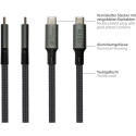 "GoodConnections USB-C 4.0 (ST-ST) 1,8m Anschlusskabel Textilmantel 100W 8K 30Hz Anthrazit"