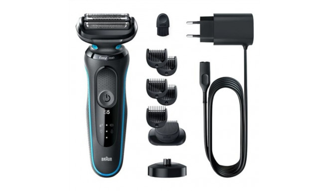Braun Shaver 51-M4500cs maksimaalne tööaeg 50 min, märg ja kuiv, must/sinine