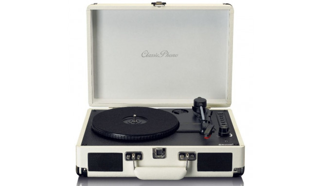Suitcase turntable with speakers Lenco, cream