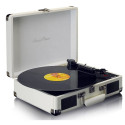 Vinyl record player in a suitcase Lenco TT115CR, creme