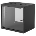 Intellinet Network Cabinet, Wall Mount (Basic), 9U, Usable Depth 340mm/Width 485mm, Black, Flatpack,