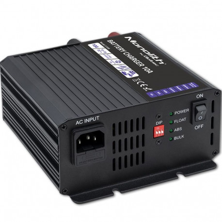 Qoltec 51958 Smart Monolith charger for LiFePO4 AGM GEL SLA batteries | 10A | 12V