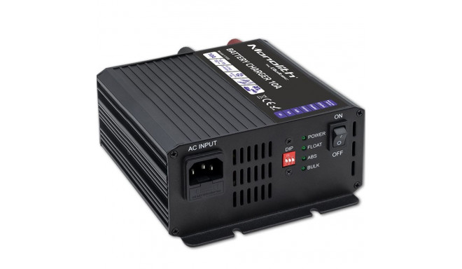 Qoltec 51958 nutikas Monolith laadija LiFePO4, AGM, GEL, SLA akudele | 10A | 12V