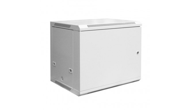 Seinale kinnitatav võrgukapp 19" 9U rack 600x450, täisuks, hall, kasutamata, kokkupandud, 60kg