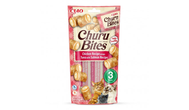 INABA Churu Bites kana tuunikala ja lõhega kassimaius 3x10 g