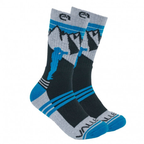 Vallerret Merino Wool Crew Sock - Mtn Blue (size 36-40)