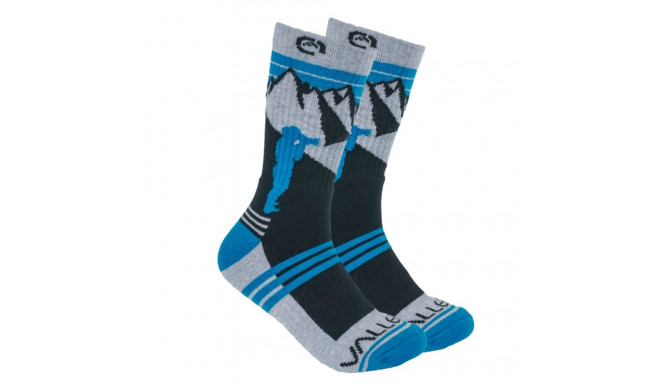 VALLERRET MERINO WOOL CREW SOCK - MTN BLUE (SIZE 36-40)